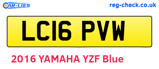 LC16PVW are the vehicle registration plates.