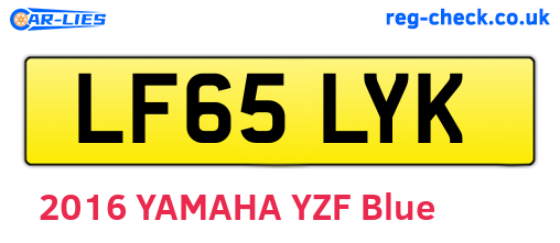 LF65LYK are the vehicle registration plates.
