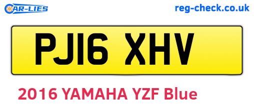 PJ16XHV are the vehicle registration plates.