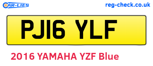 PJ16YLF are the vehicle registration plates.