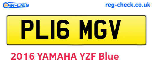 PL16MGV are the vehicle registration plates.