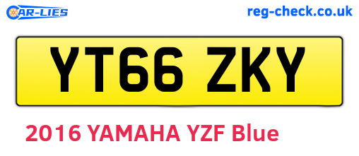 YT66ZKY are the vehicle registration plates.