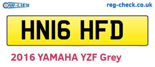 HN16HFD are the vehicle registration plates.