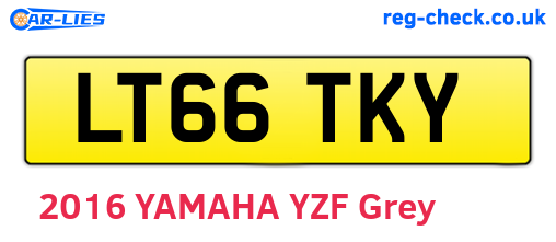 LT66TKY are the vehicle registration plates.