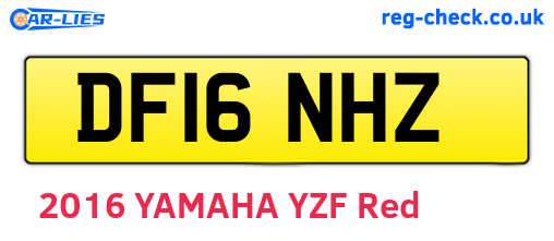DF16NHZ are the vehicle registration plates.