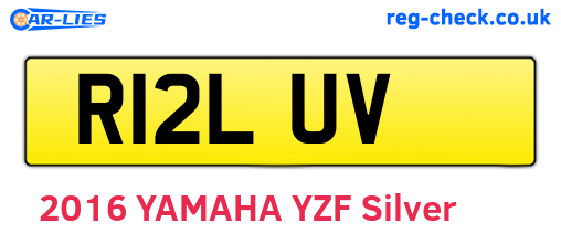 R12LUV are the vehicle registration plates.