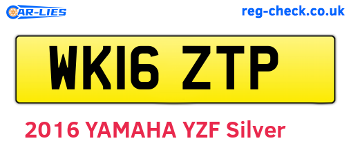 WK16ZTP are the vehicle registration plates.