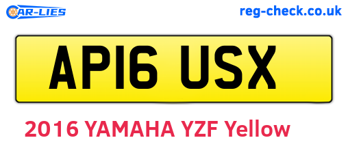 AP16USX are the vehicle registration plates.