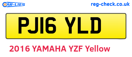 PJ16YLD are the vehicle registration plates.