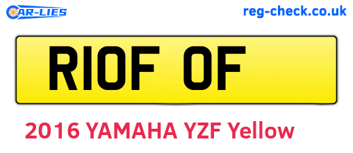 R10FOF are the vehicle registration plates.