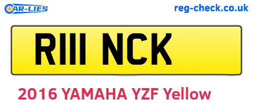 R111NCK are the vehicle registration plates.