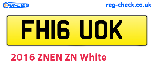 FH16UOK are the vehicle registration plates.