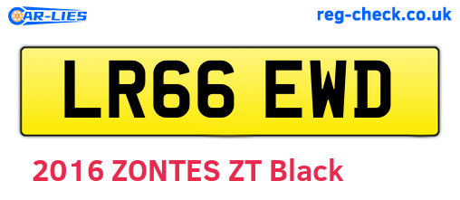 LR66EWD are the vehicle registration plates.