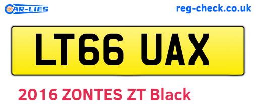 LT66UAX are the vehicle registration plates.