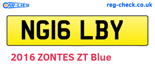 NG16LBY are the vehicle registration plates.