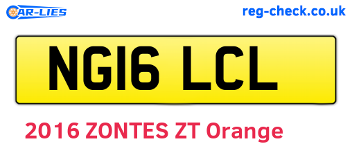 NG16LCL are the vehicle registration plates.