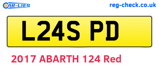 L24SPD are the vehicle registration plates.