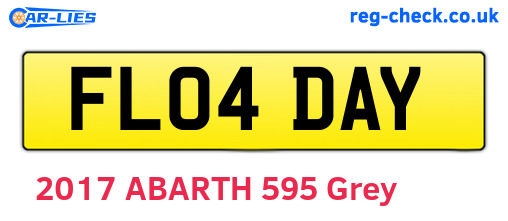 FL04DAY are the vehicle registration plates.