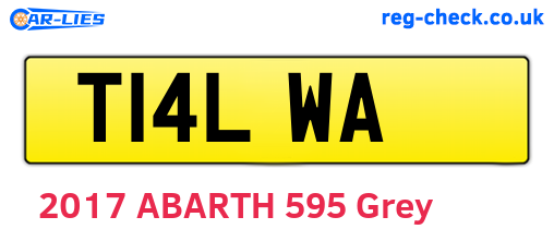 T14LWA are the vehicle registration plates.