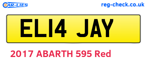 EL14JAY are the vehicle registration plates.