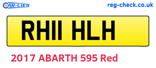 RH11HLH are the vehicle registration plates.