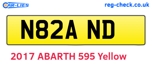 N82AND are the vehicle registration plates.