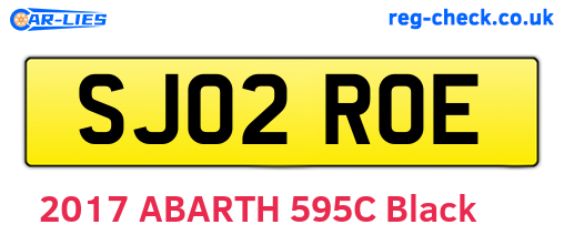 SJ02ROE are the vehicle registration plates.