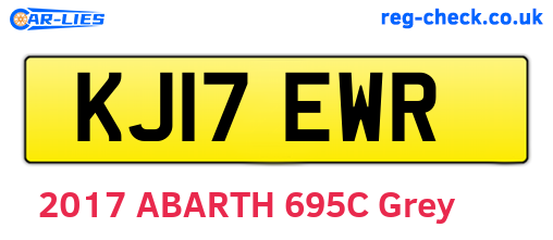 KJ17EWR are the vehicle registration plates.