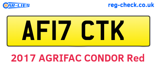 AF17CTK are the vehicle registration plates.