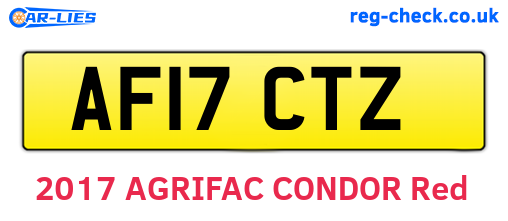 AF17CTZ are the vehicle registration plates.