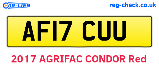 AF17CUU are the vehicle registration plates.