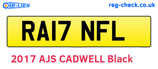 RA17NFL are the vehicle registration plates.