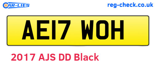 AE17WOH are the vehicle registration plates.