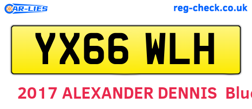 YX66WLH are the vehicle registration plates.