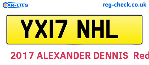 YX17NHL are the vehicle registration plates.