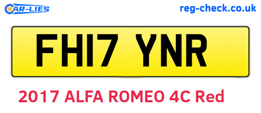FH17YNR are the vehicle registration plates.