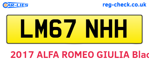 LM67NHH are the vehicle registration plates.