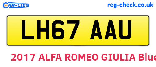 LH67AAU are the vehicle registration plates.