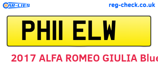 PH11ELW are the vehicle registration plates.