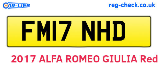 FM17NHD are the vehicle registration plates.