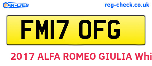 FM17OFG are the vehicle registration plates.