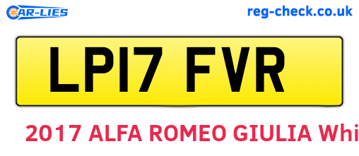 LP17FVR are the vehicle registration plates.