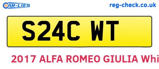 S24CWT are the vehicle registration plates.