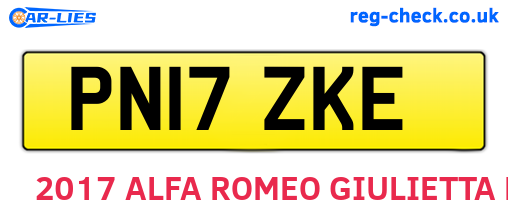 PN17ZKE are the vehicle registration plates.