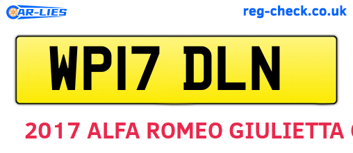 WP17DLN are the vehicle registration plates.
