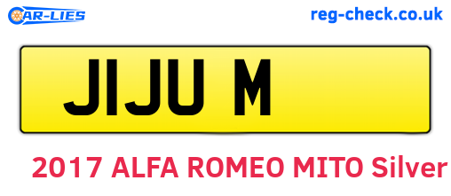 J1JUM are the vehicle registration plates.