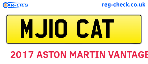 MJ10CAT are the vehicle registration plates.