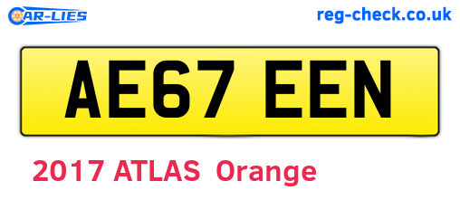 AE67EEN are the vehicle registration plates.