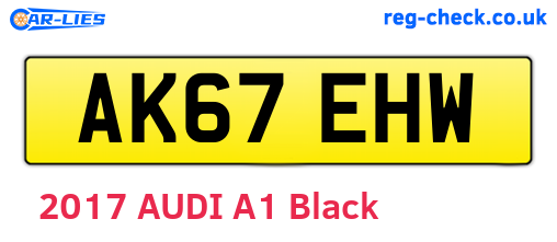 AK67EHW are the vehicle registration plates.