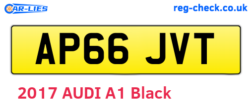 AP66JVT are the vehicle registration plates.